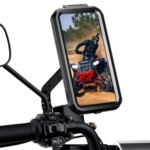 Fully Waterproof Mirror Mount Mobile Phone Holder with 360° Rotation for Bike | Scooter Ideal for Maps and GPS Navigation